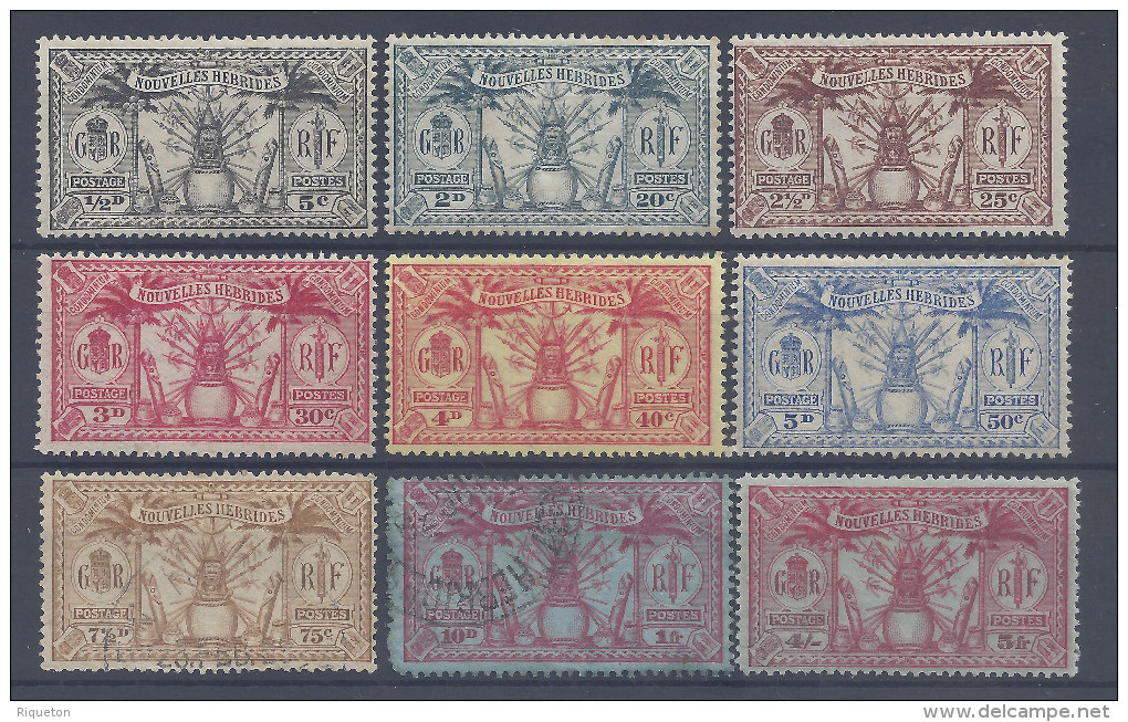 Nelles-HEBRIDES - 1925 - LEGENDE  FRANCAISE - N° 80 à 90 - (SAUF N° 81 & 89) - NEUFS - X - B/TB - - Unused Stamps