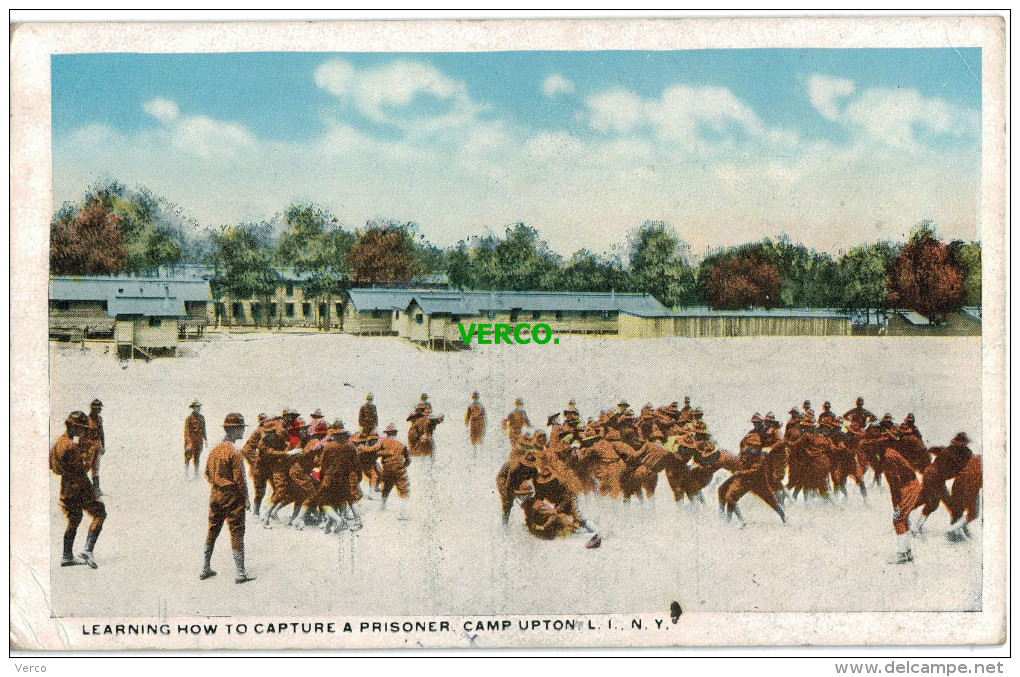 Carte Postale Ancienne De NEW YORK CITY – LEARNING HOW TO CAPTURE A PRISONER, CAMP UPTON - Long Island