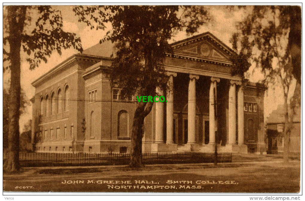 Carte Postale Ancienne De NORTHAMPTON – JOHN M. GREENE HALL, SMITH COLLEGE - Northampton