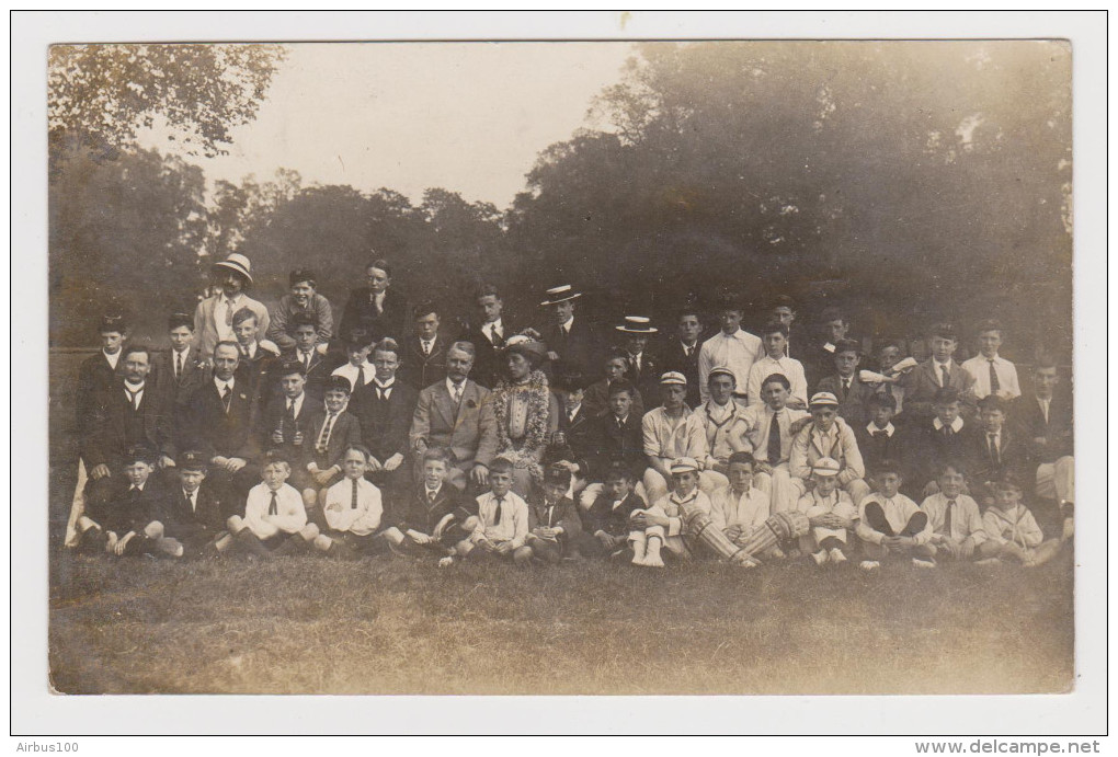 GRANDE BRETAGNE 21/7/1914 CARTE POSTALE PHOTO TAXE POLYGONE "T" POUR ORCHIES - HATHERS MASTERS MATCH - 2 Scans - - Tasse