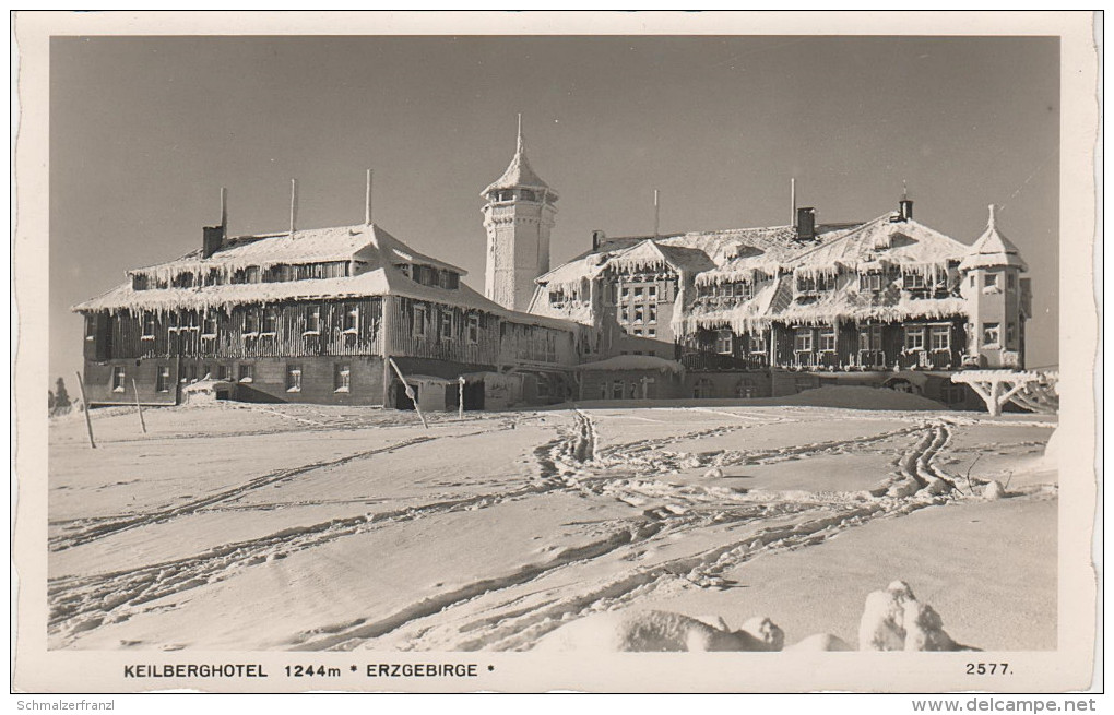 AK Keilberg Baude Gasthaus Klinovec Winter A Gottesgab Bozi Dar Oberwiesenthal Joachimsthal Jachymov Abertham Bärringen - Sudeten