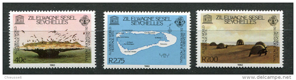 Seychelles - Zil Eloigne SESEL ** - N°  57 à 59 - Aldabra - Site Du Patrimoine Mondial - Seychellen (1976-...)