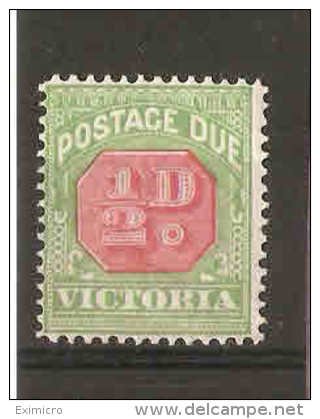 VICTORIA 1896 ½d Postage Due Pale Scarlet And Yellow-green  SG D11a LIGHTLY MOUNTED MINT  Cat £5 - Nuevos