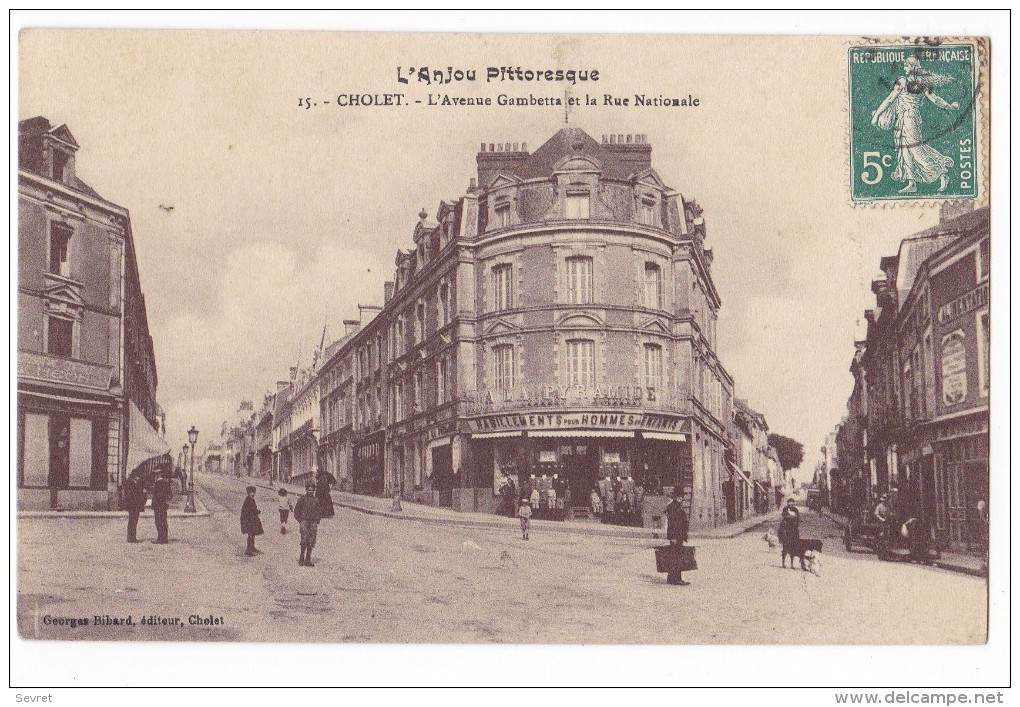 CHOLET. - L'Avenue Gambetta Et La Rue Nationale - Cholet