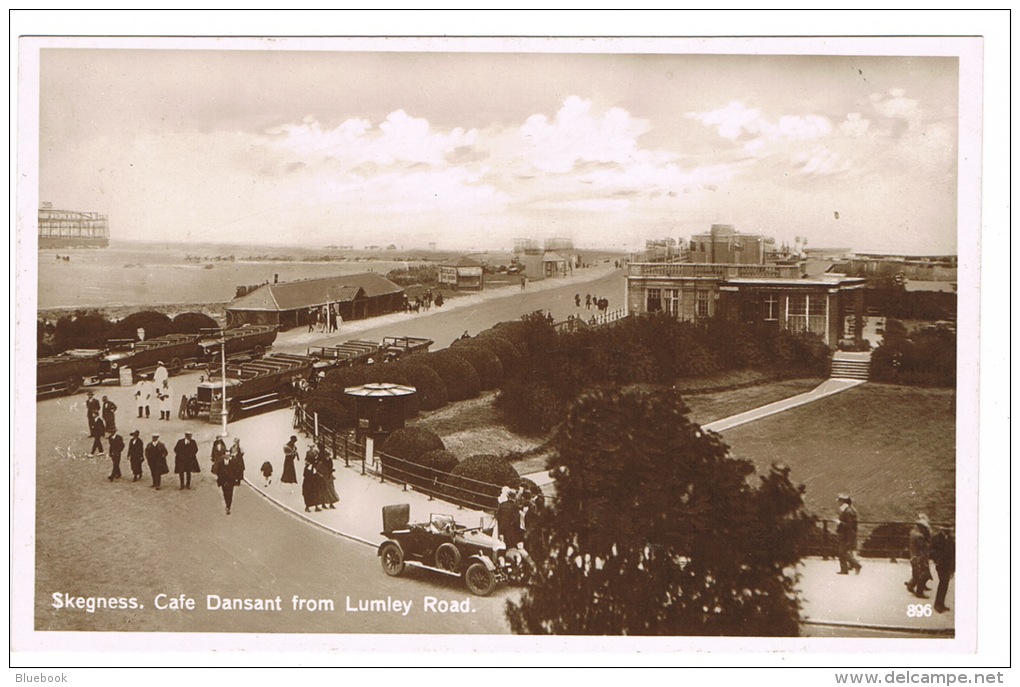 RB 1051 -  Real Photo Postcard - Cars Cafe Dansant From Lumley Road - Skegness Lincolnshire - Other & Unclassified