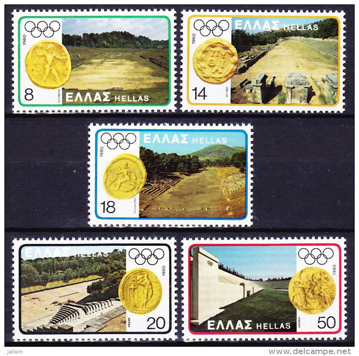 GRECE 1980 YT N° 1399 à 1403 ** - Unused Stamps