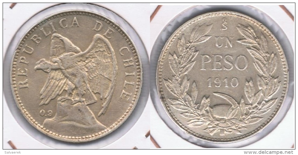 CHILE PESO SANTIAGO 1910 PLATA SILVER Z BONITO - Chile