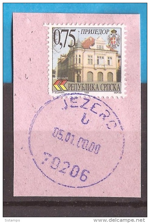 1999  111-18  STADTANSICHTEN BOSNIA HERZEGOWINA FREIMARKE PRIJEDOR STAEMPEL INTERESSANT  USED - Bosnia Herzegovina