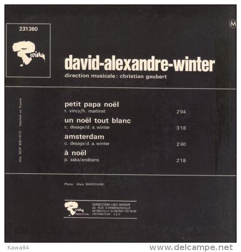 EP 45 RPM (7")  David Alexandre Winter  "  Chante Noël  " - Weihnachtslieder