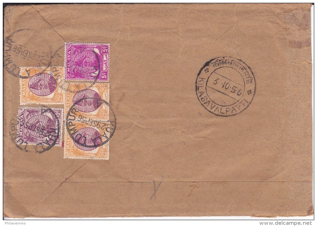 Malaya, Lettre Recommandée De Kuala Lumur, De 1956 ( 15064/16) - Malayan Postal Union