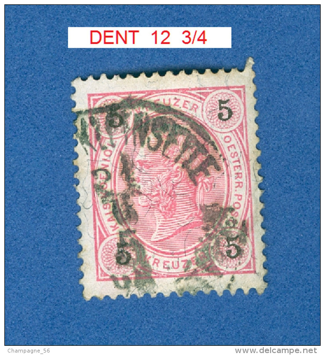 * 1890 - 96 N° 49 CHIFFRES NOIRS DENTELÉ 12 3/4 OBLITÉRÉ - Errors & Oddities