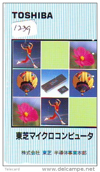 Telecarte  JAPON * Sport * MONTGOLFIERE (1239) * Hot Air Balloon * Ballon * Aerostato  * PHONECARD JAPAN * - Sport