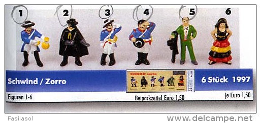 Figurines MARAJA/SCHWIND 1997 : ZORRO La Série Des 6 Personnages - Andere & Zonder Classificatie