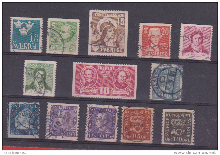 Suède //  Lot De Timbres Anciens  //   A Voir !! - Collections