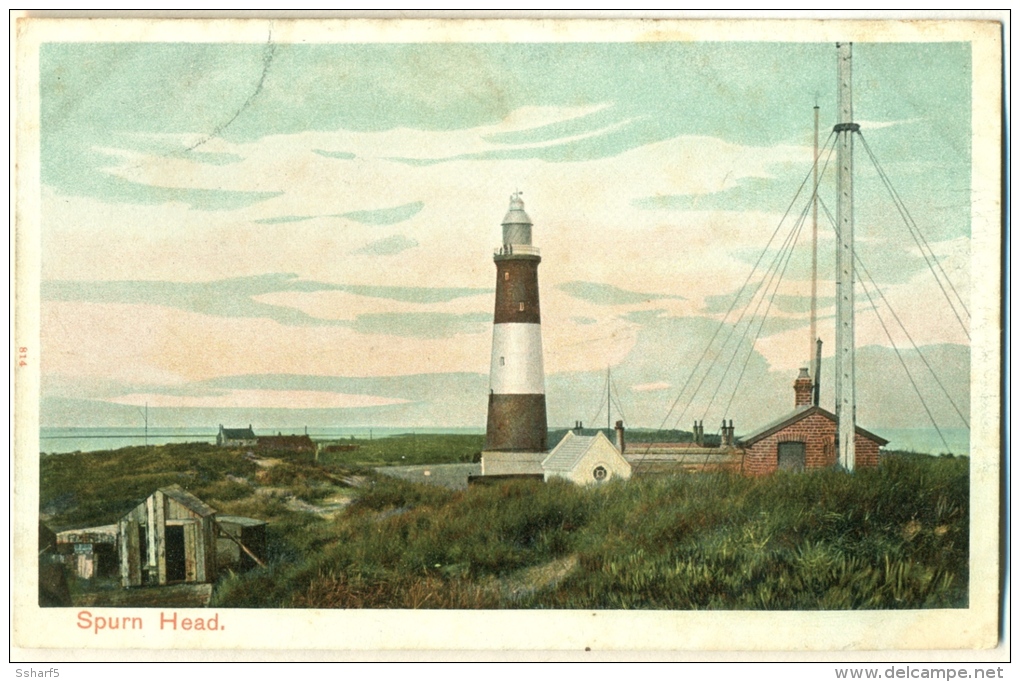 SPURN HEAD LIghthouse Autochrom Color Photo U/b C. 1905 - Other & Unclassified