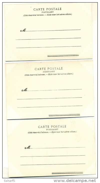 Bruxelles Brussels 3 CPA Gare Du Nord Maison Du Roi Grand'Place Maison Du Roi Dos Non Divisé Env. 1904 - Sets And Collections