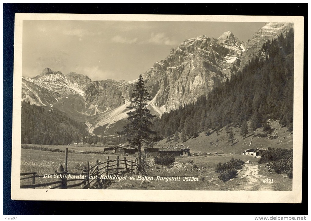 Die Schlickeralm Mit Kalkkogel U Hohen Burgstall 2613m / Postcard Circulated - Neustift Im Stubaital