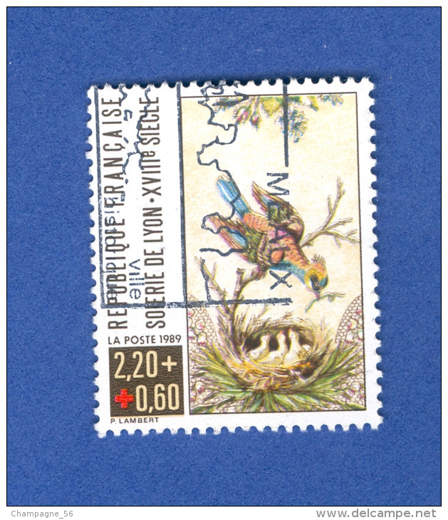 1989 N° 2612 OISEAU NID AVEC OISILLONS OBLITÉRÉ YVERT 1.10 € - Used Stamps