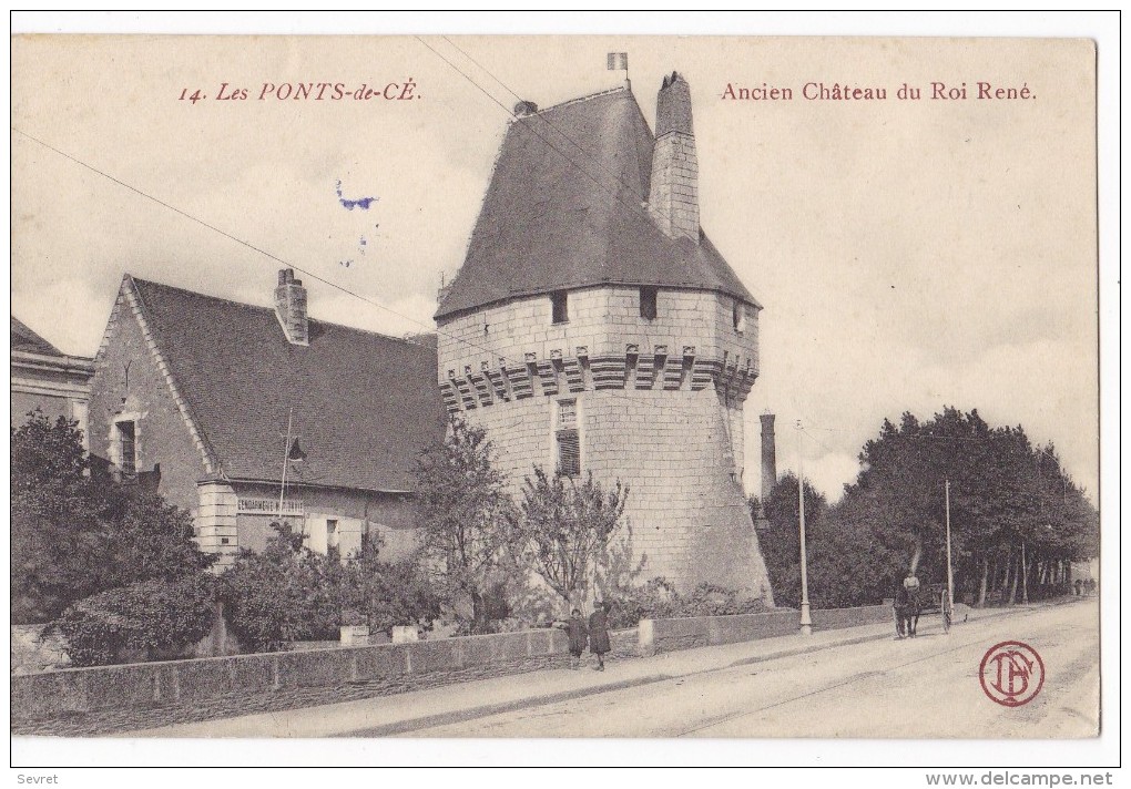 LES PONTS-DE-CE. -  Ancien Château Du Roi René. Belle Carte - Les Ponts De Ce