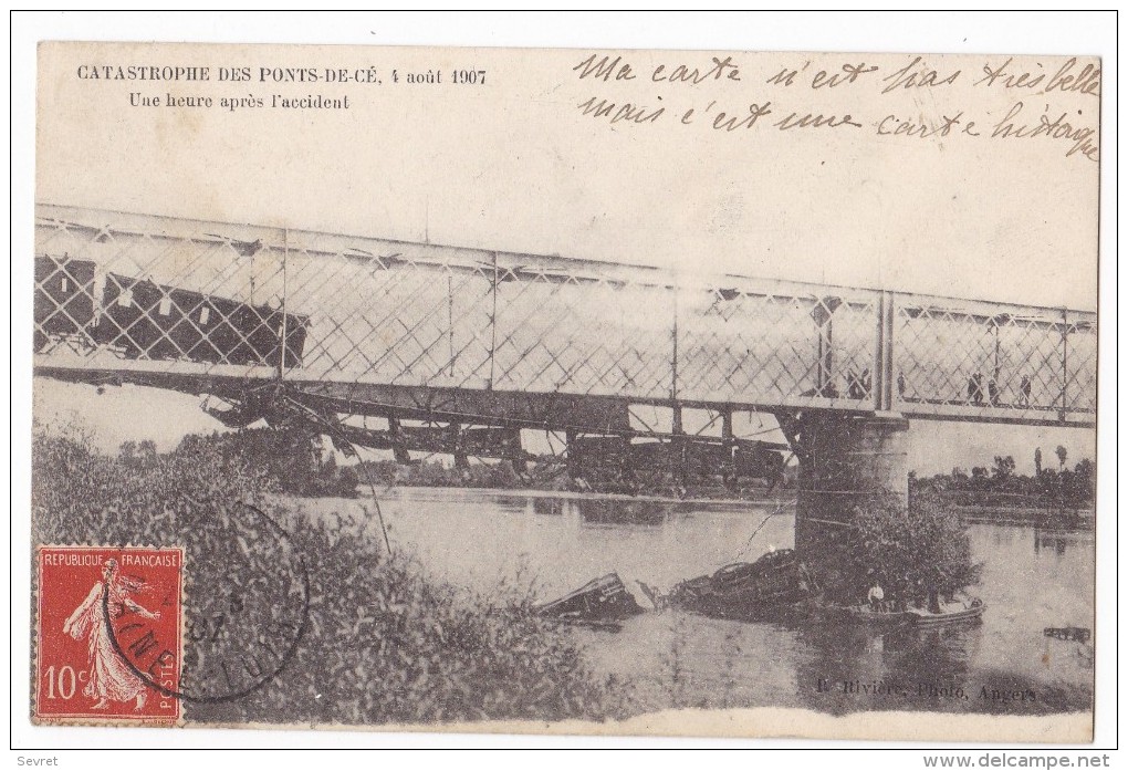 LES PONTS-DE-CE. -  Catastrophe Ferroviaire 4 Août 1907. Une Heure Après L´accident - Les Ponts De Ce