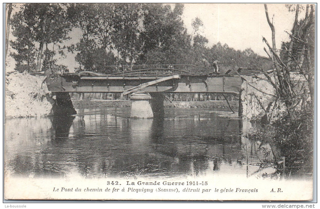 80 PICQUIGNY - Le Pont Du Chemin De Fer. - Picquigny