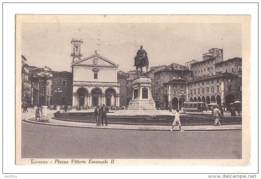 Livorno, Piazza Vittorio Emanuele II - F.p. - Anni 1930 - Livorno