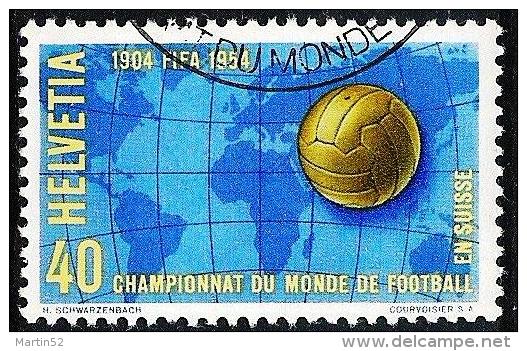 Suisse 1954: Zumstein 319 Avec O CHAMPIONNAT DU MONDE DE FOOTBALL (Zu CHF 6.00++) - 1954 – Zwitserland