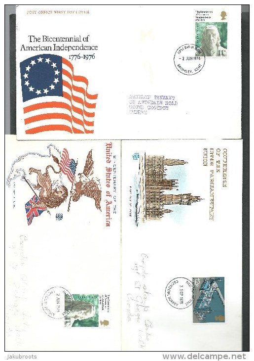 1976. THREE ILLUSTRATED COVERS.  FIRST DAY OF ISSUE . - Other & Unclassified