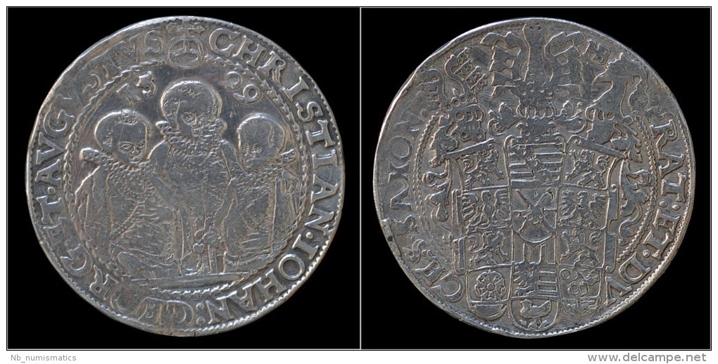 Germany Sachsen Albertinische Linie Dreibrüdertaler 1599HB - Taler Et Doppeltaler