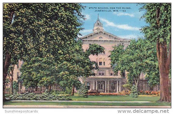 State School For The Blind Janesville Wisconsin 1945 - Janesville