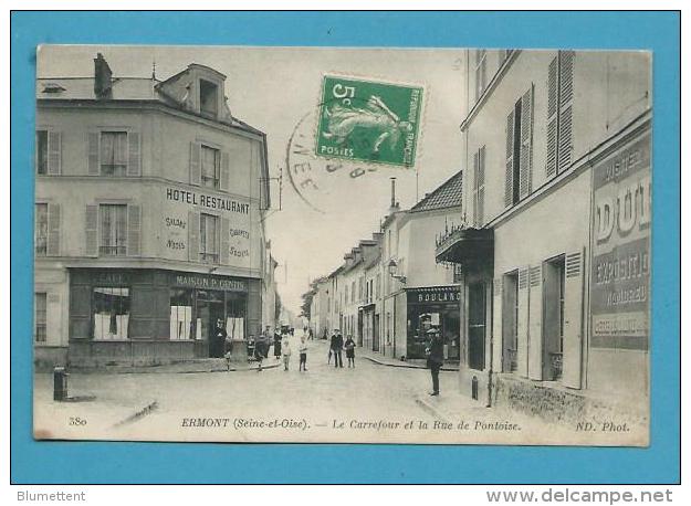 CPA Commerces Le Carrefour Et La Rue De Pontoise ERMONT 95 - Ermont-Eaubonne