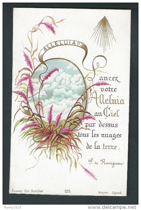 Alleluia! Delicate Illustration. Litho Bonamy, Edit. Pontifical. N°379 - Images Religieuses