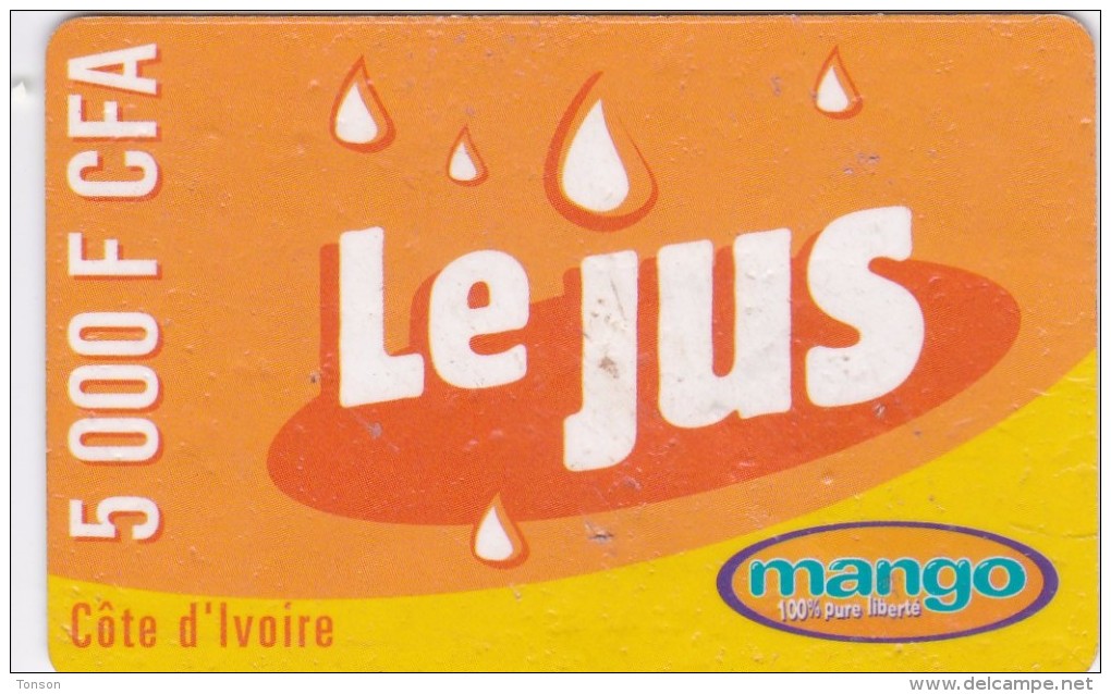 Ivory Coast, 5000 F CFA, Le Jus, Mango, Exp. : 31/12/2004, 2 Scans. - Costa De Marfil