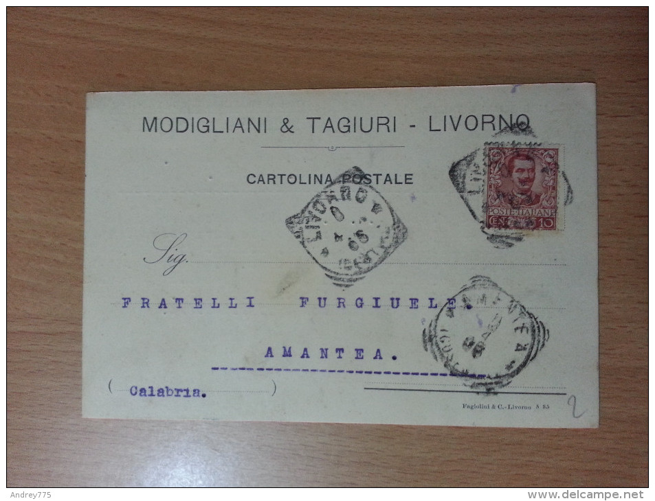 Modigliani & Tagiuri  - Livorno - Cartolina Commerciale - Livorno