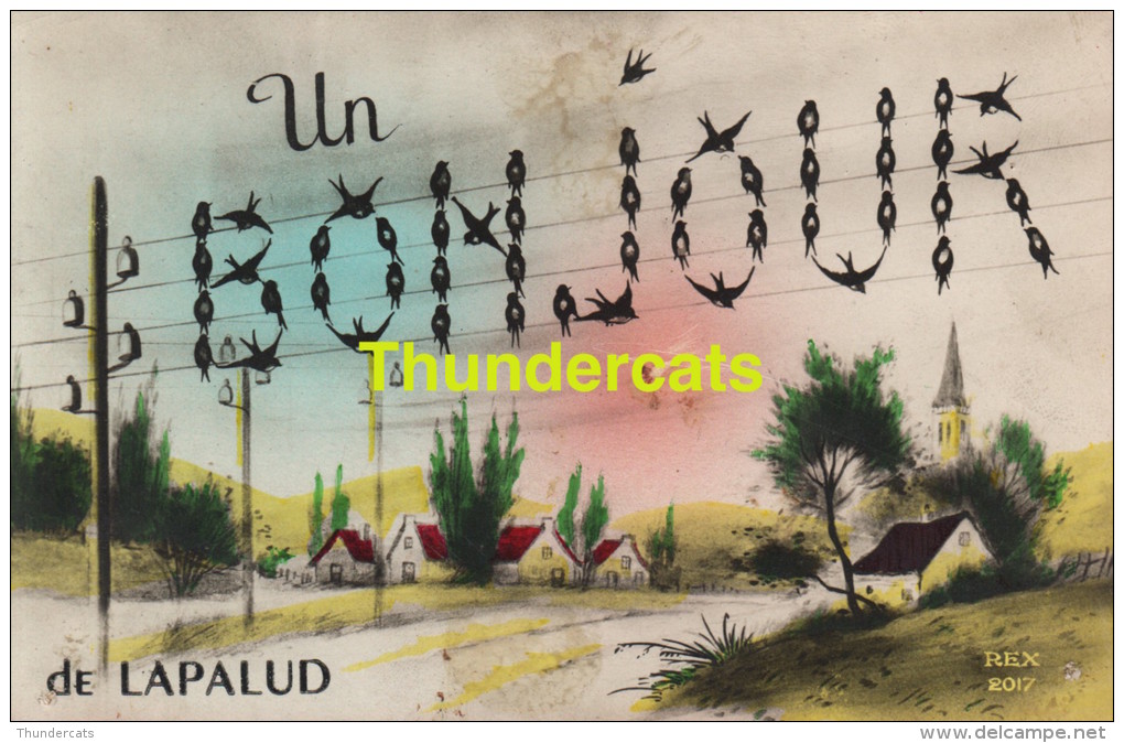 CPA 84 UN BONJOUR DE LAPALUD - Lapalud