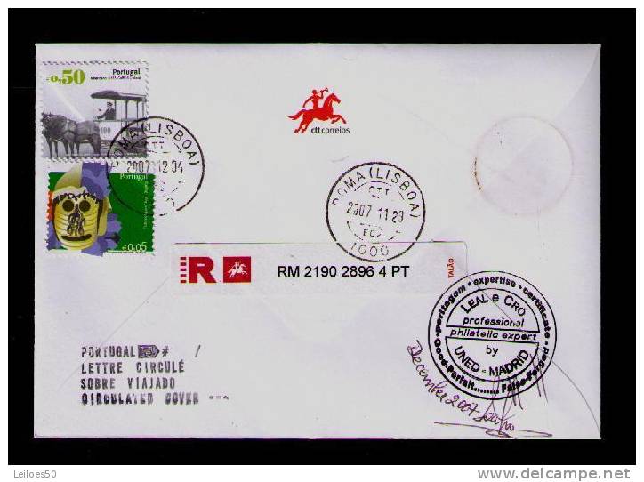 Cork Liège RARE Stamp-cover Flora Lisboa LOGOTYPE (Corporate) Bandelette Publicitaire «The Cork Sector» Portugal #9481 - Lettres & Documents