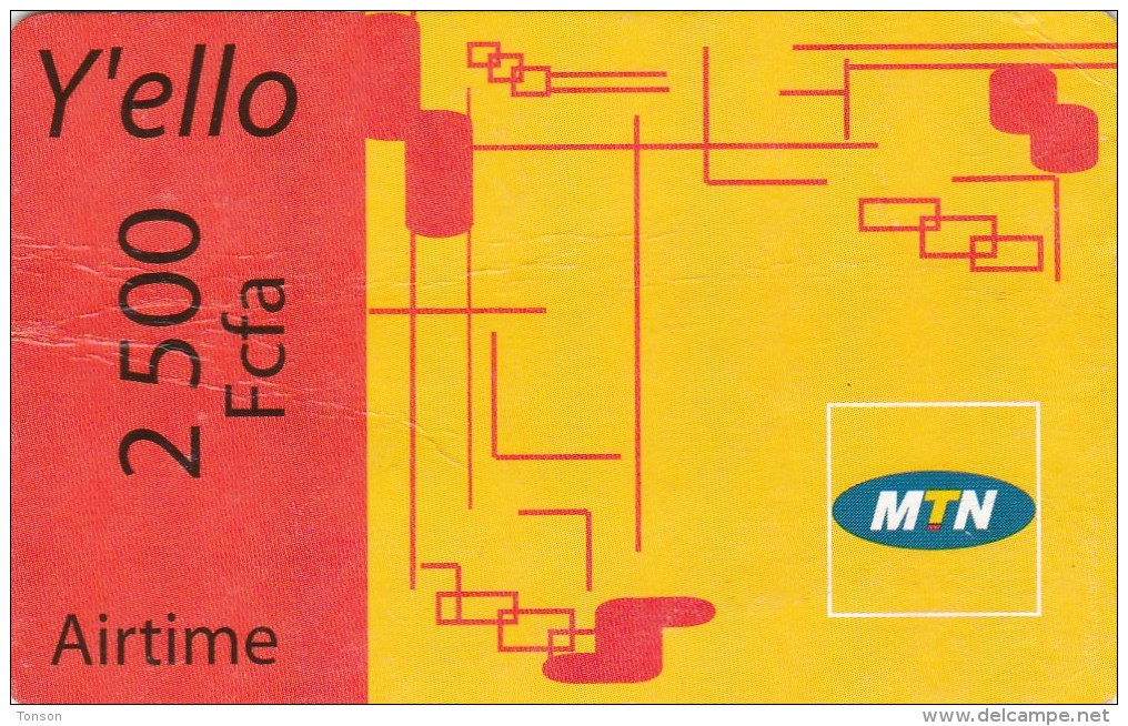 Cameroon, 2 500 Fcfa, MTN, Y´ello Airtime, 2 Scans - Cameroun