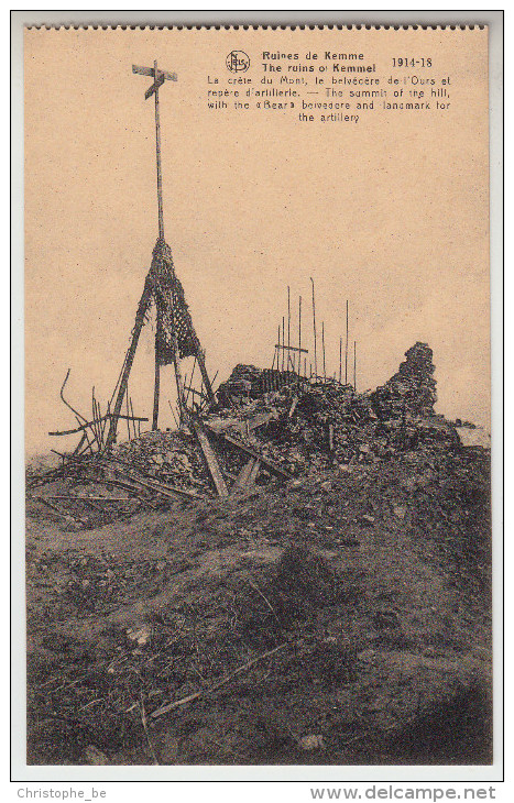 Ruines Des Environs De Kemmel, 1914-18 La Crête Du Mont , Le Belvedere De L'Ours Et Repere D'artillerie  (pk22799) - Heuvelland