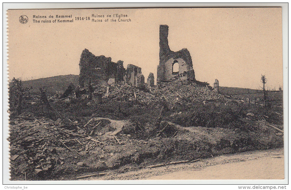 Ruines Des Environs De Kemmel, 1914-18 Ruines De L'Eglise (pk22801) - Heuvelland