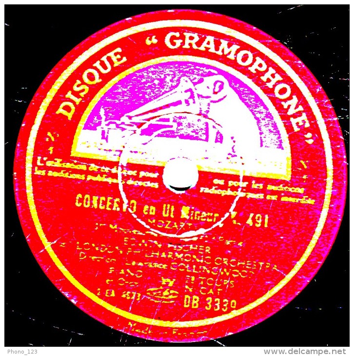 78 Trs 30 Cm état TB - LONDON PHILHARMONIC ORCHESTRA - CONCERTO En Ut MineurK. 491 (MOZART) 1re Et 2e Parties - 78 T - Disques Pour Gramophone