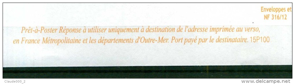 PAP Ciappa  " CFRT / Le Jour Du Seigneur "  Port Payé Par 15P100 NEUF ** - PAP : Antwoord /Ciappa-Kavena