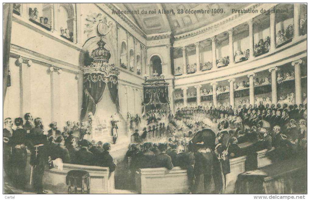 BRUXELLES - Avênement Du Roi Albert, 23 Décembre 1909, Prestation De Serment - Feesten En Evenementen