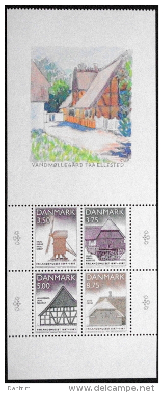 Denmark 1997 Freilichtmuseum MiNr. 1146-1149 .H-Blatt 54  MNH (**)  (lot  837 )mills / Mühlen - Neufs