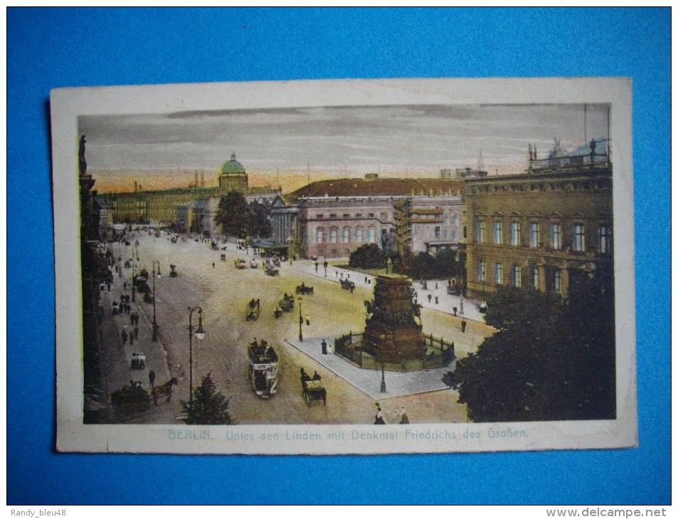 Cpsm   BERLIN  -  Unter Den Linden Mit Denkmal Friedrichs Des Groben  -  Allemagne - Friedrichshain