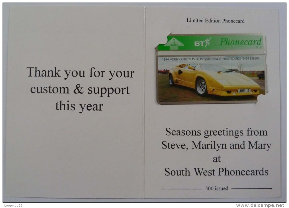 UK - BT - L&G - South West Phonecards - 405K - Limited Edition In Folder - 500ex - Mint - BT Edición Privada