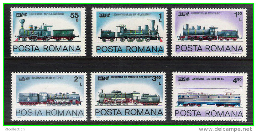 Romania 1979 International Traffic Exhibition Transport Trains Railway Locomotives Stamps MNH Michel 3674-3679 - Ungebraucht