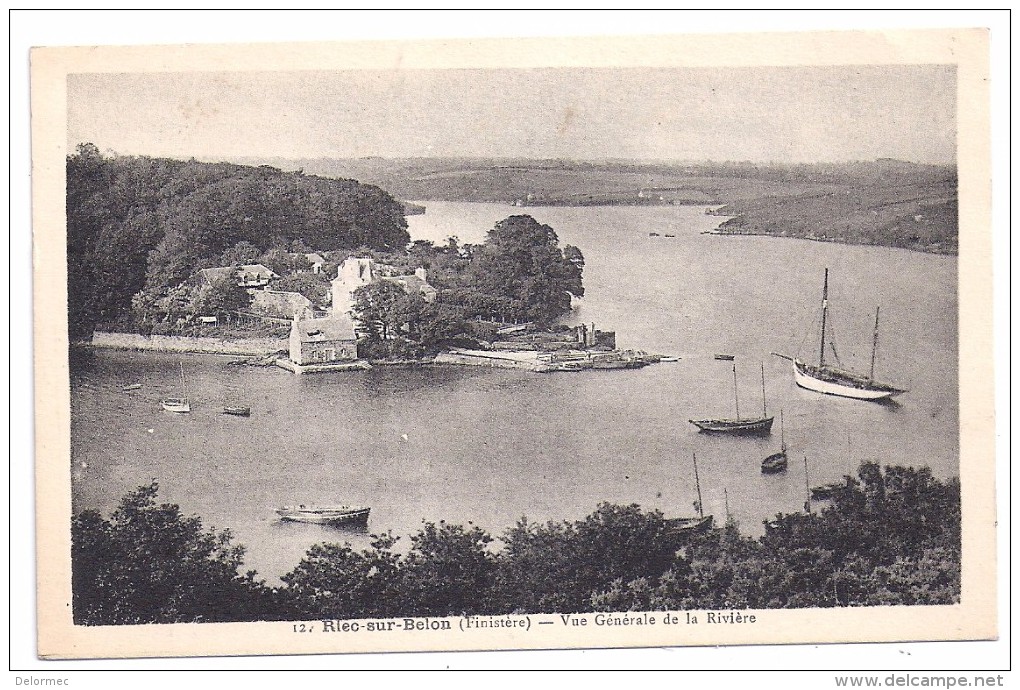 CPSM Riec Sur Belon 29 Finistère Vue Générale De La Rivière édit Flatres N°12 écrite En 1933 - Autres & Non Classés