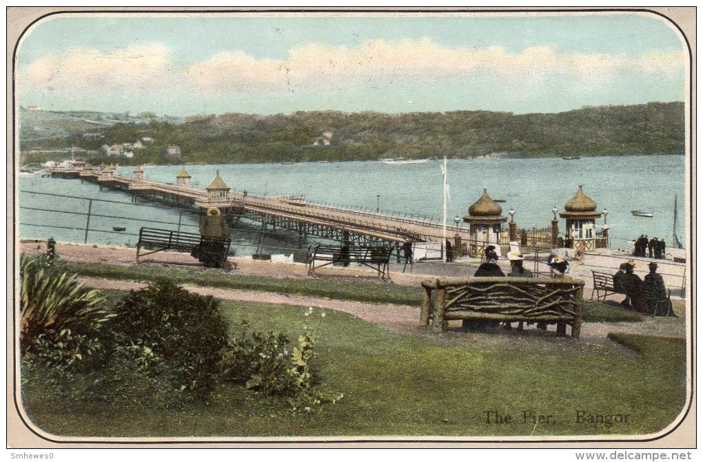 Postcard - Bangor Pier, Gwyndd. B - Caernarvonshire