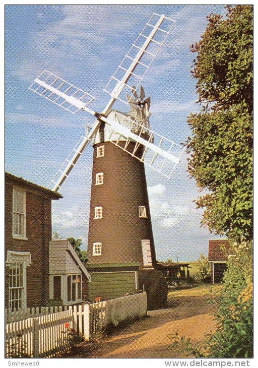 Postcard - Wicklewood Windmill, Norfolk. B - Windmills