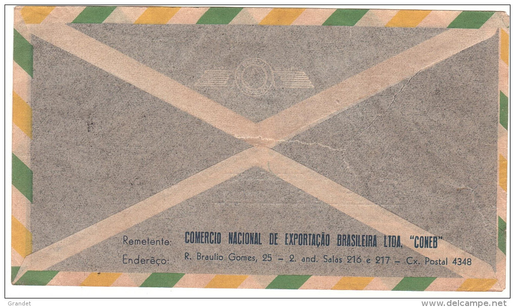 BRESIL - BRASIL - AVION - VIA AEREA - POSTE AERIENNE - ENVELOPPE - - Lettres & Documents